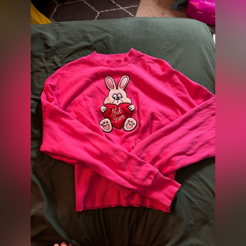 Dolls Kill X Lazy Oaf Rabbit Not Here Sweatshirt … - image 3